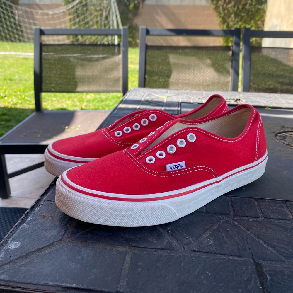 NEW Red Vans Authentic Shoes